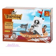 Конструктор AUSINI "Пираты: Лодка с пиратами" 100 дет