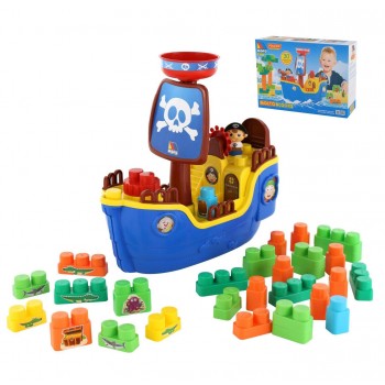 Игровой набор "Пиратский корабль с конструктором", 30 дет 62246