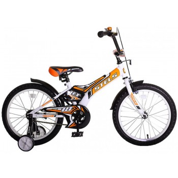 Велосипед 18" Stels Jet (9" белый/оранжевый) арт. V021