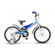 Велосипед 18" Stels Jet (9" белый/синий) арт. V021