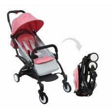 Прогулочная коляска Sweet Baby Mamma Mia Linen Milos (розовый с серым)